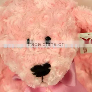 Luckiplus Hot Sale First Class Pink Bear With Pink Bowknot Safe Technology Toy For Kids thumbnail-2