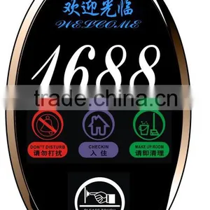 Luxury Hotel Oval Touch Doorplate Electronic Doorplate With Wireless Wall Switch thumbnail-1