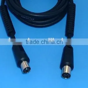 Best Selling TV Antenna Cable Straight Pal Male to Pal Female 100% Shielded With Ferrite for RF TV Connection thumbnail-1