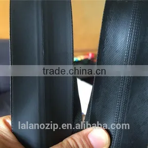 Very Flat Black Dull Splashwaterproof TPU-coated #8 Nylon Zipper Chain for Luggage and Suit Case thumbnail-6