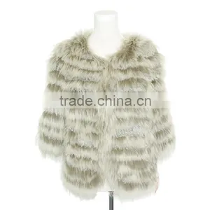 Luxury Natural Raccoon Fur 100% Real Fur Coat For Fashion Girls Lady Winter KZ14134 thumbnail-1