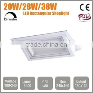SAA C-tick CE Approved LED Rectangular Shoplighter Scoop Downlight 20W 28W 38W 48W thumbnail-1