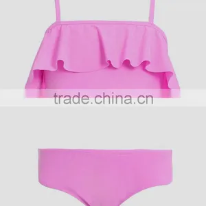 Comfortable Nylon Big Flounce Importers Lovely Girls 7-16 Swimwear for Kids thumbnail-5