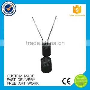 Black Engraved Stainless Steel Souvenir Black Dog Tag thumbnail-5