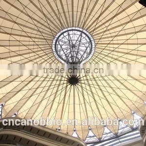 Cable Net Tension Membrane Structure Roof With Permanent PTFE Coated Fiber Glass Fabric for Yurt Tent thumbnail-1