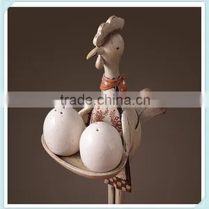 Resin Chicken Ornament Sculpture Chicken in Door Decorative Statue for Home Decoration thumbnail-4