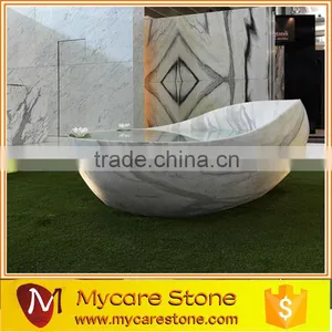 Carrara White Marble Freestanding Bathtub thumbnail-1