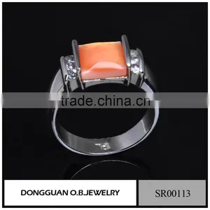 New Products Stainless Steel Ring /925 Silver Ring With Purple Stone Wholesale thumbnail-5