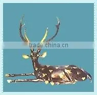 Brass Deer Statue , Brass Animal Figures , Statue , Sculptures thumbnail-1