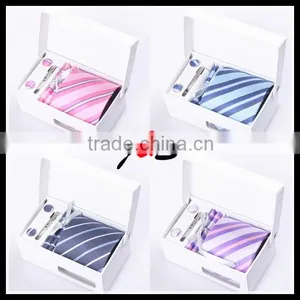 Fashion 100%silk or 100% Polyester Tie and Cufflinks Set 001 thumbnail-1