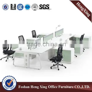 Aluminum Frame Design Workstation 2 Person Wooden Office Cubicle (HX-PT630) thumbnail-4