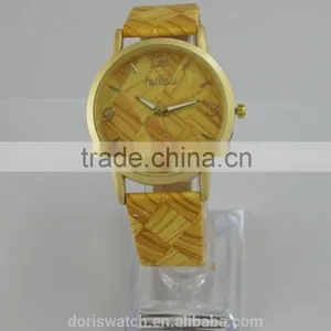 Cheap Top Sell Leather WOODEN Print Fashion Unisex Wrist Watches thumbnail-6