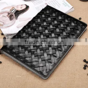 Hot For IPAD Air 2 Case Leather Cover Case Wallet Grid Texture Skin Case With Stand thumbnail-1