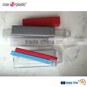 PP Transparent PVC Clear or PE Colored Empty Plastic Tubes Packaging Quadro Pack QP thumbnail-4