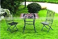 Mosaic Outdoor Folded Garden Bistro Set Table and Chair thumbnail-1