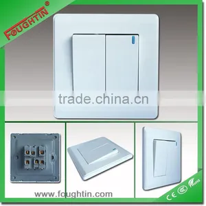 PC Plate Switch 10A 2gang 1way Wall Switch Plate Electric Wall Switch thumbnail-1