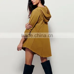 Wholesale Factory Autumn Casual a Line Long Pullover Woman Hoodies thumbnail-3