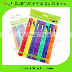 20*250mm Custom Logo Cable Management Buckle Wire Ties thumbnail-2