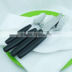 Stainless Steel Flatware Black Handle thumbnail-1
