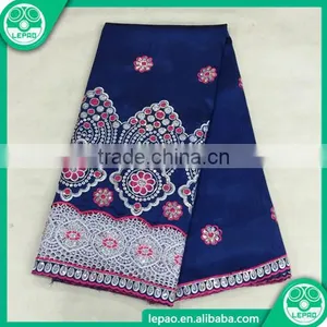 2016 Hot Selling Beaded African George Wrapper Lace Fabrics, Fashion Raw Silk George thumbnail-6
