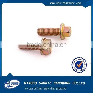 Carbon Steel DIN6921 Hex Flange Head Machine Bolts With Serration thumbnail-1