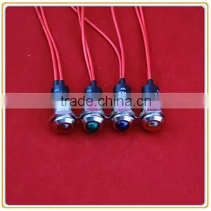 12mm Panel Mounting Hole LED ac Voltage Indicator With Wire Leading thumbnail-1