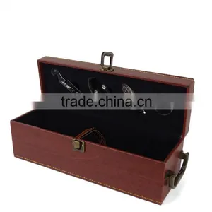 Wholesale Custom High-grade PU Leather Order Bottled Wine Champagne Boxes, Brown Gift Box thumbnail-1