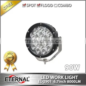 180W Round 9" LED Driving Headlight Super Brightness Led Work Light for Offroad Jeep 4x4 Racing Heavy Duty Vehicles thumbnail-6