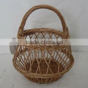 Garden, Cool, Handle Willow Storage Basket thumbnail-1