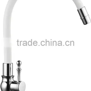 New Hot Sale Kitchen Sink Faucet Stainless Steel Flexible Gooseneck Hose With Silicone Outer Pipe thumbnail-2