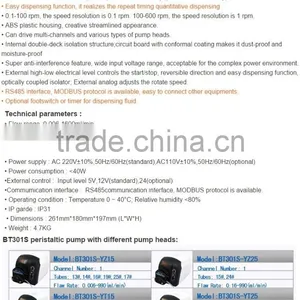 KBT301S / YT25 Variable Big Flow Speed Peristaltic Pump Fluid Water Dosing Pump 0.17 To1600 (ml / Min) thumbnail-2