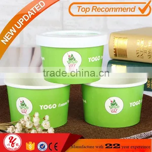 Green Color Disposable Salad Paper Bowls Custom Logo Offset Printed thumbnail-1