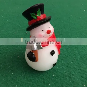 X'mas Yellow Flicking Led Candle Snowman Real Wax Candle Christmas Decoritive Snowman Candle Led Flameless Flicking Led Candle thumbnail-4