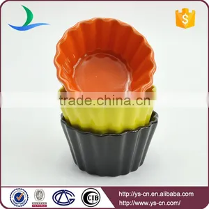 Custom Small Ceramic Colorful Microwave Cake Bowl Cake Mold thumbnail-3