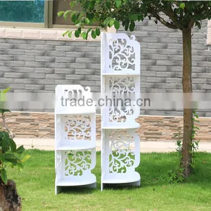 New Material, Waterproof WPC Garden Shelf Wooden Corner Flower Shelf thumbnail-3