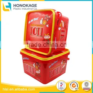 Wholesale Microwave Plastic Food Container With IML Printing, Plastic Cup Disposable Red Tub thumbnail-1