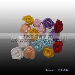 DIY Ribbon Flower/ Make Ribbon Flowers/ Handmade Ribbon Flowers thumbnail-1