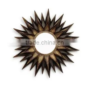 Big Leaf Black Design Wall Mirror For Decorative thumbnail-1