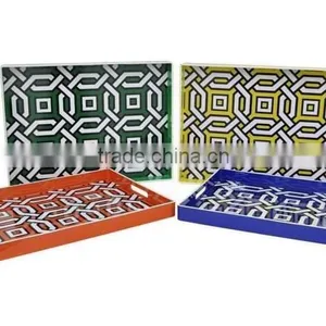 High Quality Best Selling Acrylic Lacquered Serving Rectangle Tray From Vietnam thumbnail-1