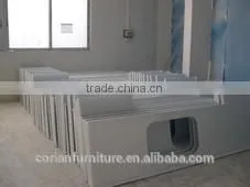 Custom Sized Glacier White Acrylic Solid Surface Table Top thumbnail-4