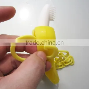 100% Eco-Friendly Silicone Baby Training Toothbrush/Baby Banana Bendable Training Toothbrush for Infant thumbnail-6