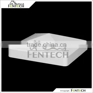 4"x4" White External Vinyl Flat Post Caps for PVC Fence thumbnail-1