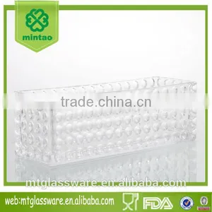 29.8/25/20cm Length Clear Dot Home Decor Sqnare Vase thumbnail-1