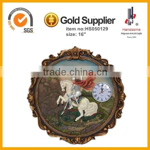 16'' St. Michael Statue Resin Clock thumbnail-1