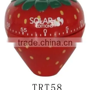 Plastic Strawberry Shape Mechanical Kitchen Timer/Countdown Timer thumbnail-1