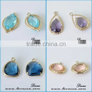Glass Material High Quality Initial Pendant Necklace Mother Birthstone Necklace thumbnail-1