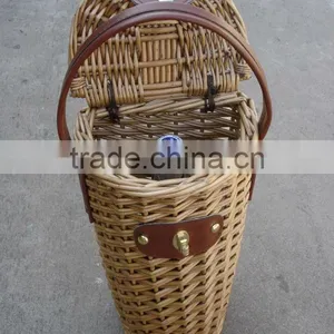 1pc Willow Picnic Basket/red Wine Packing Box 100% Eco-friendly thumbnail-1