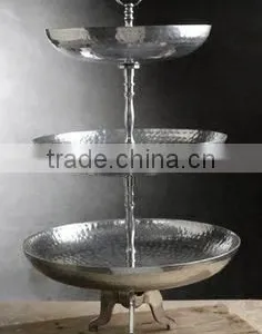 Aluminium Cast 3 Tier Tall Cake Stand thumbnail-1