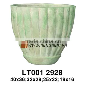 East Asia Romance Streaky Green Painted Flower Pot For Manufacturer thumbnail-1