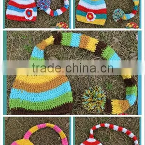Hot Sale Knit Hat Free Pattern Crochet Baby Cap Jesters Cap Have 5 Design thumbnail-1